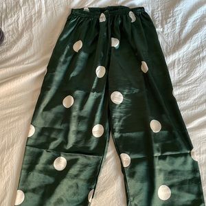 Matching satin pajama set from Amazon. Both size M.